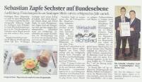 Zeitungsartikel Bundeswettbewerb der Fleischerjugend 2007